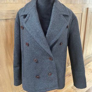 J. Crew Melton Wool Peacoat (Charcoal) / Size 2